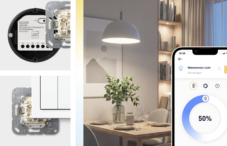 Licht dimmen per JUNG HOME App